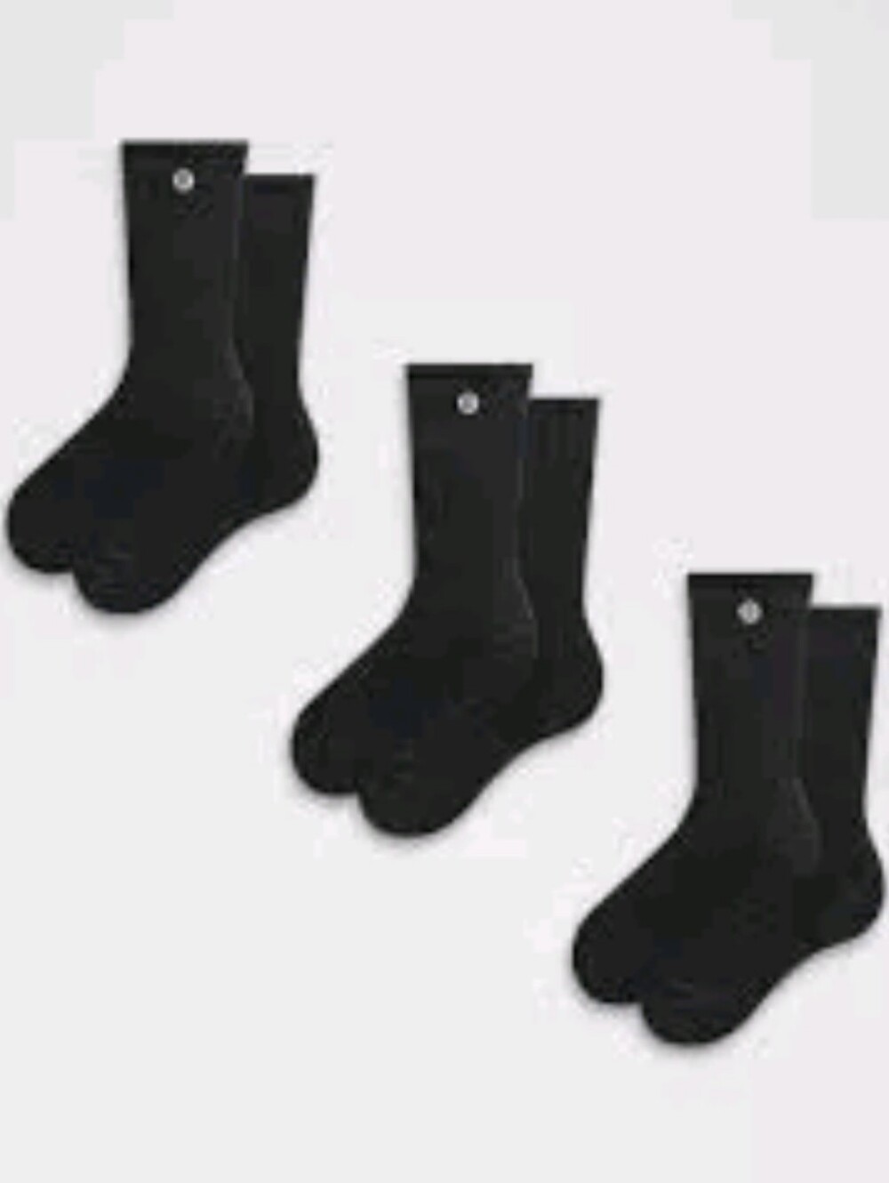 lululemon athletica Black Crew Sock 3-Pack